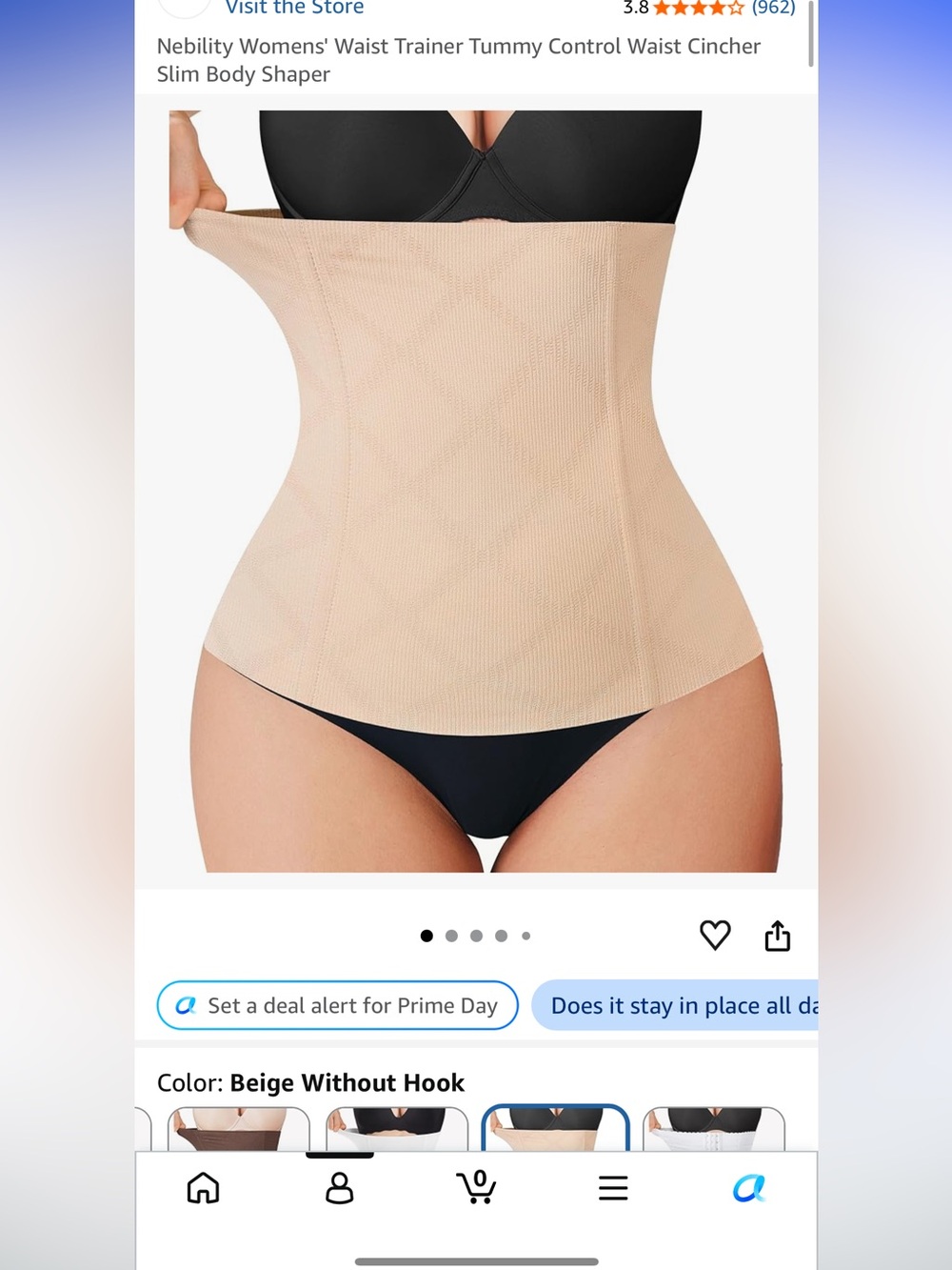 Beige Waist Trainer Tummy Control Slim Body Shaper